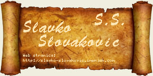 Slavko Slovaković vizit kartica